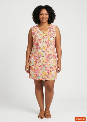 BONOVAN Zomerjurken Dames maat XL Meerkleurig Vintage, Ophalen of Verzenden, Nieuw
