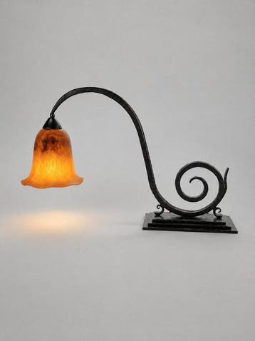 DAUM NANCY — Art Deco Desk Lamp — c. 1920 - Lamp -