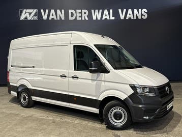 Volkswagen Crafter 2.0 TDI 141pk L3H3 L2H2 Euro6 Airco | Nav, Stof, Gebruikt, Volkswagen, Wit