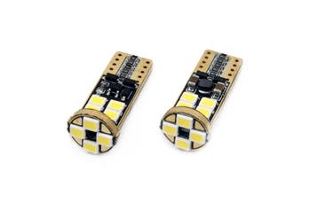 T10 - 2835 - 12 SMD - CANBUS - 12/24V - 2 stuks - Wit, Ophalen of Verzenden, Nieuw