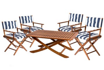 Arc Marine Tafel incl. 4 Regisseurstoelen Blauw-Wit, Watersport en Boten, Ophalen of Verzenden, Nieuw, Zeilboot of Motorboot
