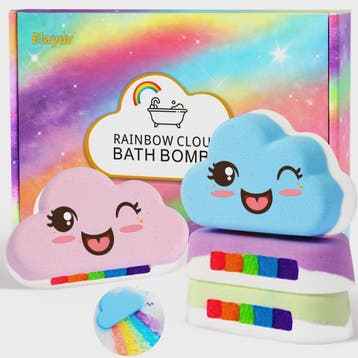 Regenboog Badbommen Set voor Kinderen - Handgemaakt, 4 Stuks, Verzenden, Nieuw
