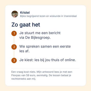 Bijles begrijpend lezen voor de basisschool in Voerendaal, Privéles, Bijles