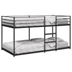 vidaXL Stapelbed zonder matras 90x200 cm staal zwart, 90 cm, Eenpersoons, Verzenden, Zwart