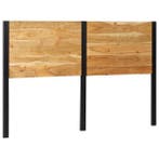 Bedframe massief acacia ijzer | retourdeal 33% korting, Verstelbaar, Eenpersoons, Bruin, Nieuw