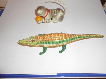 Köhler - Krokodil - Opwindbaar blikken speelgoed - 1950-1959
