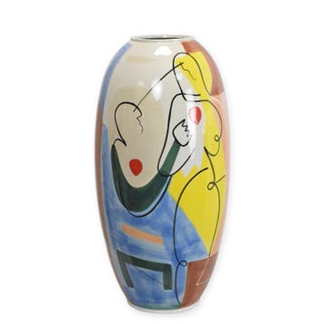 A PORCELAIN VASE HANDPAINTED (Beeldjes - Decoratie), Verzenden, Nieuw