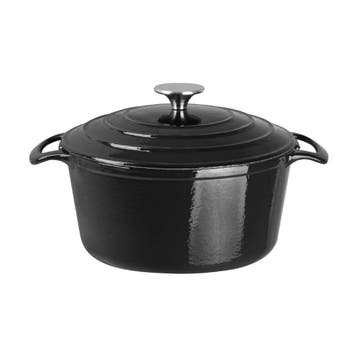 Vogue ronde inductie braadpan zwart 3,2L, Verzenden, Nieuw