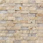 Natuursteen Slate mozaiek matten gekapt travertin 30x30 geel, Verzenden, Nieuw