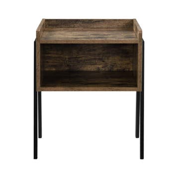 Moderne nachtkastje Madeira 52x42x35 cm hout en zwart, Huis en Inrichting, Slaapkamer | Nachtkastjes, Verzenden, Nieuw
