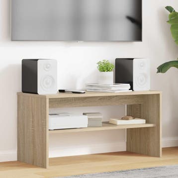 vidaXL TV-kast 80 x 35 x 40 cm Sonoma Eiken Bewerkt hout, Minder dan 50 cm, Verzenden, Nieuw, Minder dan 100 cm