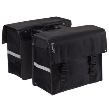 Bagoo dubbele Fietstas Bisonyl - Zwart - 58L, Verzenden, Nieuw