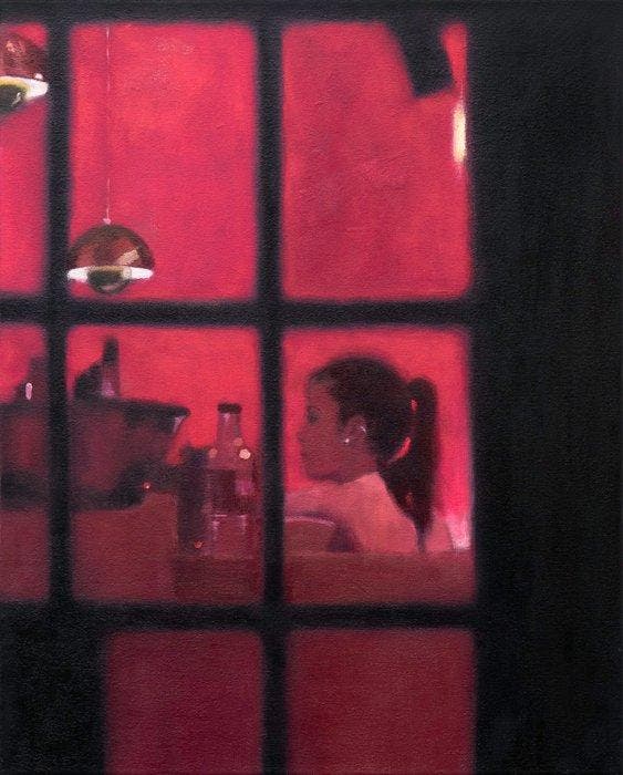 Andrew McNeile Jones - The Bar Estrella, Antiek en Kunst, Kunst | Schilderijen | Modern