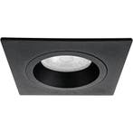 GU10 Inbouwspot Set - Mat Zwart - Inbouw Vierkant - Philips, Metaal of Aluminium, Nieuw, Ophalen of Verzenden, Led