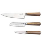 Déglon Luxe messenset – 3-delig – wit eiken & walnoot, Ophalen of Verzenden, Nieuw, Hout, Bestekset