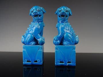 Paar Foo-honden - Porselein - China (Zonder minimumprijs), Antiek en Kunst