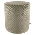 Poef Claudi Lobelle Dark Sand - Ø 42x48cm, Nieuw
