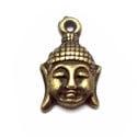 2 x Tibetaans zilveren hanger buddha hoofd 18x12mm geel k..., Ophalen of Verzenden, Nieuw, Kraal