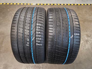 315/35/21 111Y PIRELLI PZERO NO D20/19 5,9MM PROFIEL, Ophalen, Gebruikt, 21 inch, Band(en)