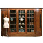 Zeer brede Art Deco 5-deurs  kantoorkast met drie vitrines e, Ophalen of Verzenden