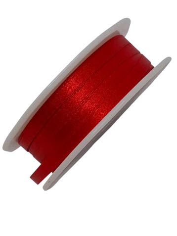 Satijnlint dubbelsatijn antennelint 306 rood 6 mm rol 50, Ophalen of Verzenden, Nieuw