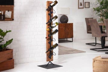 Massief wijnrek BARRACUDA 140cm teakhouten rustieke, Huis en Inrichting, Woonaccessoires | Wijnrekken, Ophalen of Verzenden, Nieuw