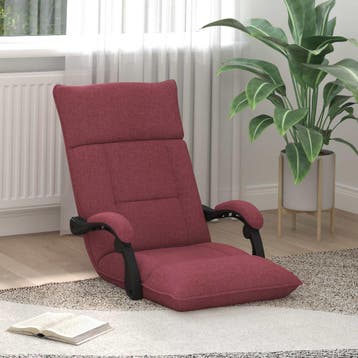 vidaXL Verstelbare vlo stoelen Wijnrood Stof, Verzenden, Nieuw, Rood
