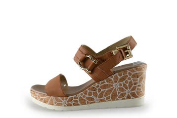 Studio Moda Italiana Sandalen in maat 39 Cognac, Overige kleuren, Verzenden, Studio Moda Italiana, Sandalen of Muiltjes