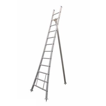 Eurostairs Plukladder enkel uitgebogen 1x12 sporten, Doe-het-zelf en Verbouw, Ladders en Trappen, Verzenden, Nieuw, Ladder