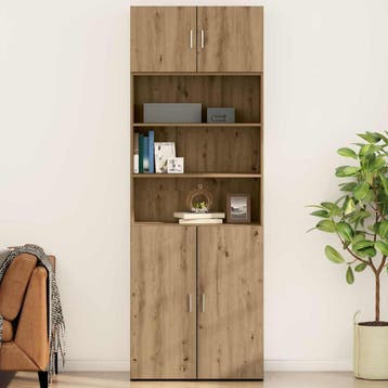 vidaXL Wandkast artisanaal eikenkleurig 80 x 42.5 x 40 cm, Minder dan 50 cm, Verzenden, Nieuw, Minder dan 100 cm