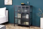 industrieele vitrine DURA STEEL 80cm zwart metaal geribbeld, Ophalen of Verzenden, Nieuw