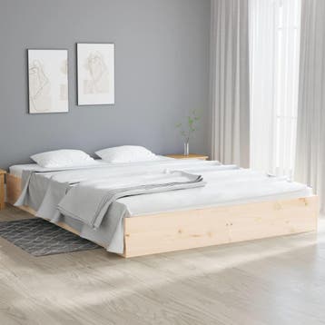 vidaXL Bedframe zonder matras massief hout 160x200 cm, Bruin, Verzenden, 200 cm, 160 cm