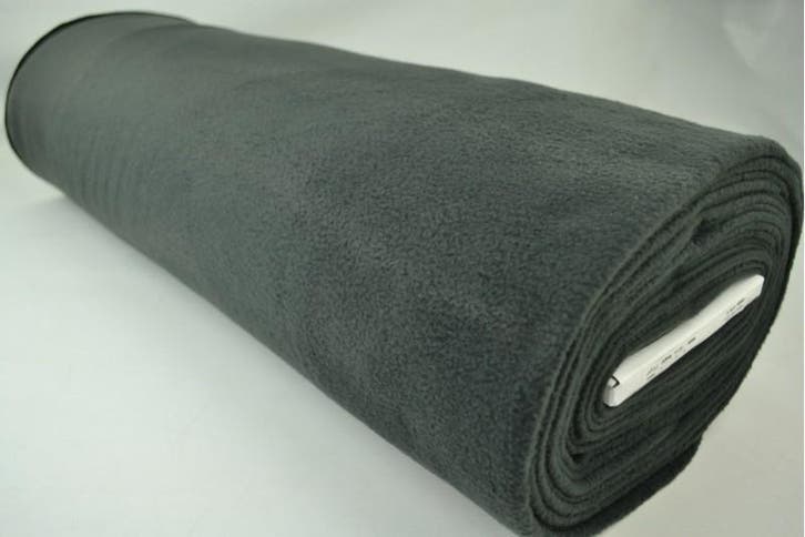Fleece stof – Antraciet 10 meter, Hobby en Vrije tijd, Stoffen en Lappen, 120 cm of meer, 200 cm of meer, Overige kleuren, Nieuw