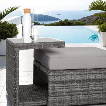 Rotanlounge met aluminium frame San Marino - grijs, Verzenden, Nieuw