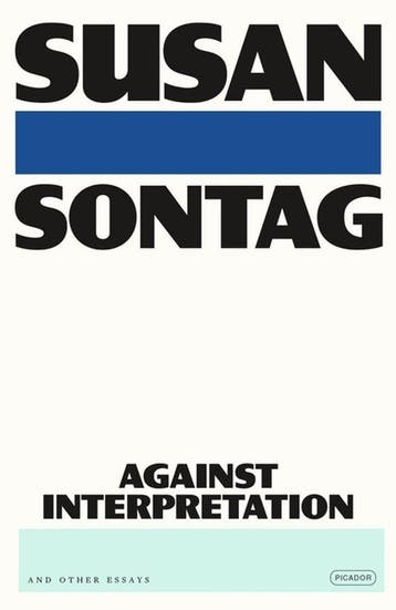 9781250374752 Against Interpretation Susan Sontag, Boeken, Verzenden, Nieuw, Susan Sontag
