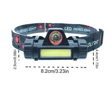 LED Hoofdlamp Oplaadbaar Q5 + COB Dimbaar Verstelbaar, Verzenden, Nieuw