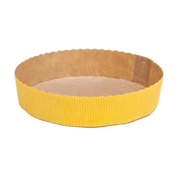Bakvorm Karton Rond Ø15,5x3,5cm Geel (per stuk), Verzenden, Nieuw