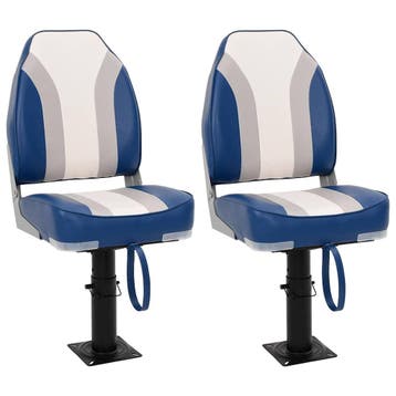 vidaXL Bootstoelen 2 st met poot in hoogte verstelbaar 360°, Watersport en Boten, Verzenden, Nieuw