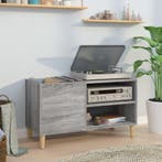 vidaXL Platenkast 84,5x38x48 cm bewerkt hout grijs sonoma, Verzenden, Nieuw