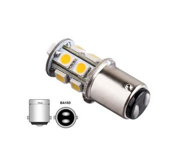 DC Marine LED - BA15D - 13 SMD - Warm wit - 12 en 24 Volt, Ophalen of Verzenden, Nieuw