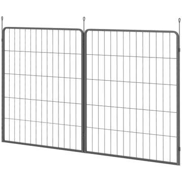 TRUUSK Uitbreidingsset 2 Hondenhek Panelen - Staal - Voor Bu, Verzenden, Nieuw