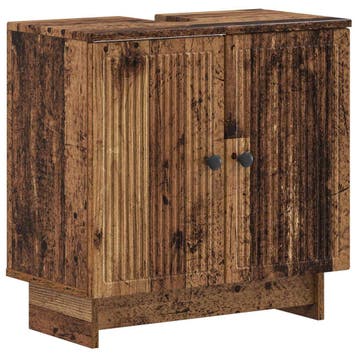 vidaXL Badkamer wastafelkast EDE Oud hout 59,5 x 31,5 x 59, Huis en Inrichting, Badkamer | Badkamermeubels, Verzenden, Nieuw, Wastafelkast