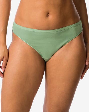 HEMA Damesstrings katoen - 2 stuks groen, Verzenden, Groen