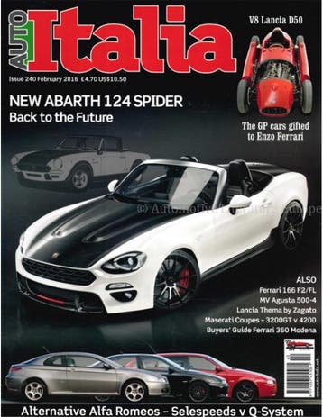 2016 AUTO ITALIA MAGAZINE 240 ENGELS, Nieuw, Author