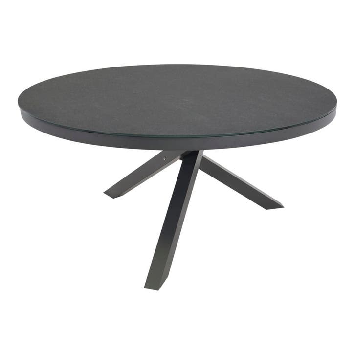 Ronde Tuintafel Mojito Negro Ø 150 cm  Keramiek Lesli Living, Tuin en Terras, Tuintafels, Verzenden