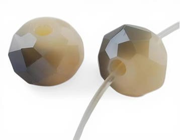 1 x streng Electroplated glaskralen imitatie jade facet r..., Ophalen of Verzenden, Nieuw, Kraal