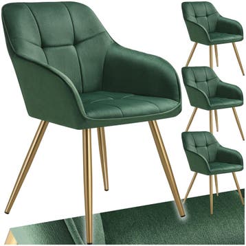 Eetkamerstoel Marilyn, fluweellook, gecapitonneerd, Huis en Inrichting, Stoelen, Verzenden, Nieuw