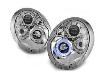 Angel Eyes koplamp units Chrome geschikt voor Mini Cooper, Auto-onderdelen, Verlichting, Verzenden, Nieuw, Mini