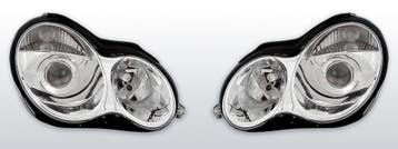 Koplampen | Mercedes W203 C-Klasse 2000-2004 | chroom, Verzenden, Nieuw