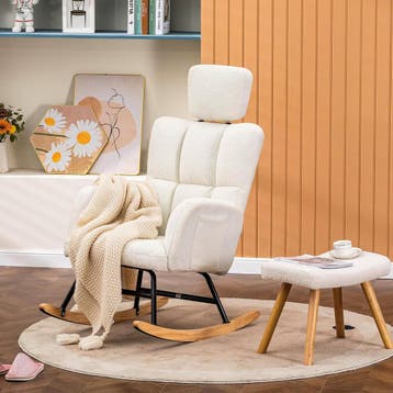 Schommelstoel - Fauteuil met armleuning - Relaxfauteuil - Re, Verzenden, Zo goed als nieuw